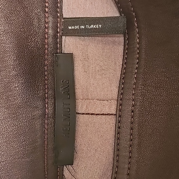 Helmut Lang slit leather pants size 12 wine/oxblood NWOT - Picture 15 of 16